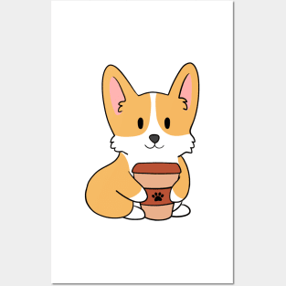 Coffee Corgi Posters and Art